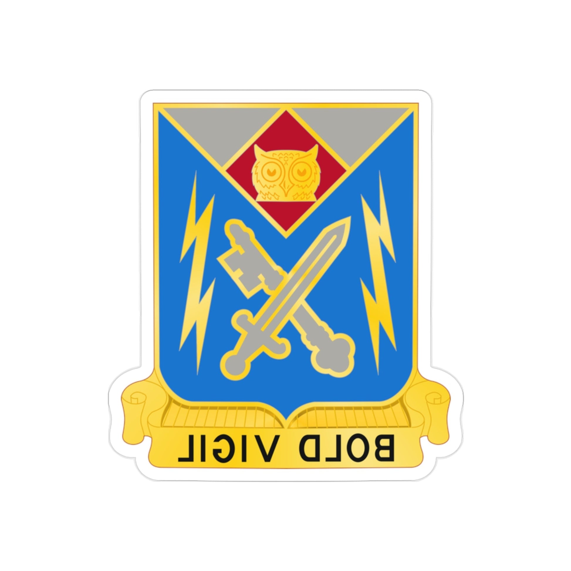 105 Military Intelligence Battalion (U.S. Army) REVERSE PRINT Transparent STICKER-2 Inch-The Sticker Space