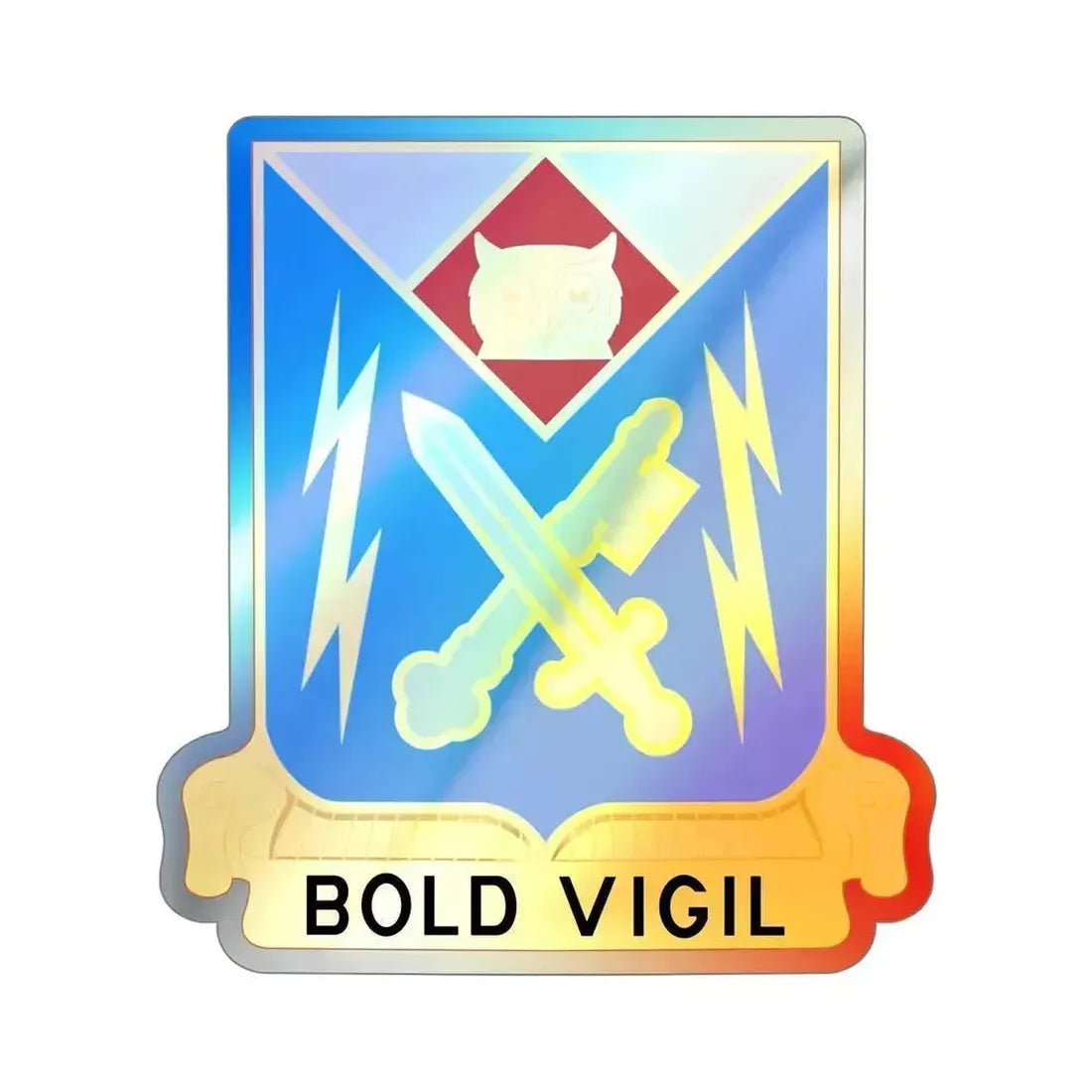 105 Military Intelligence Battalion (U.S. Army) Holographic STICKER Die-Cut Vinyl Decal 5 Inch Holographic - The Sticker Space