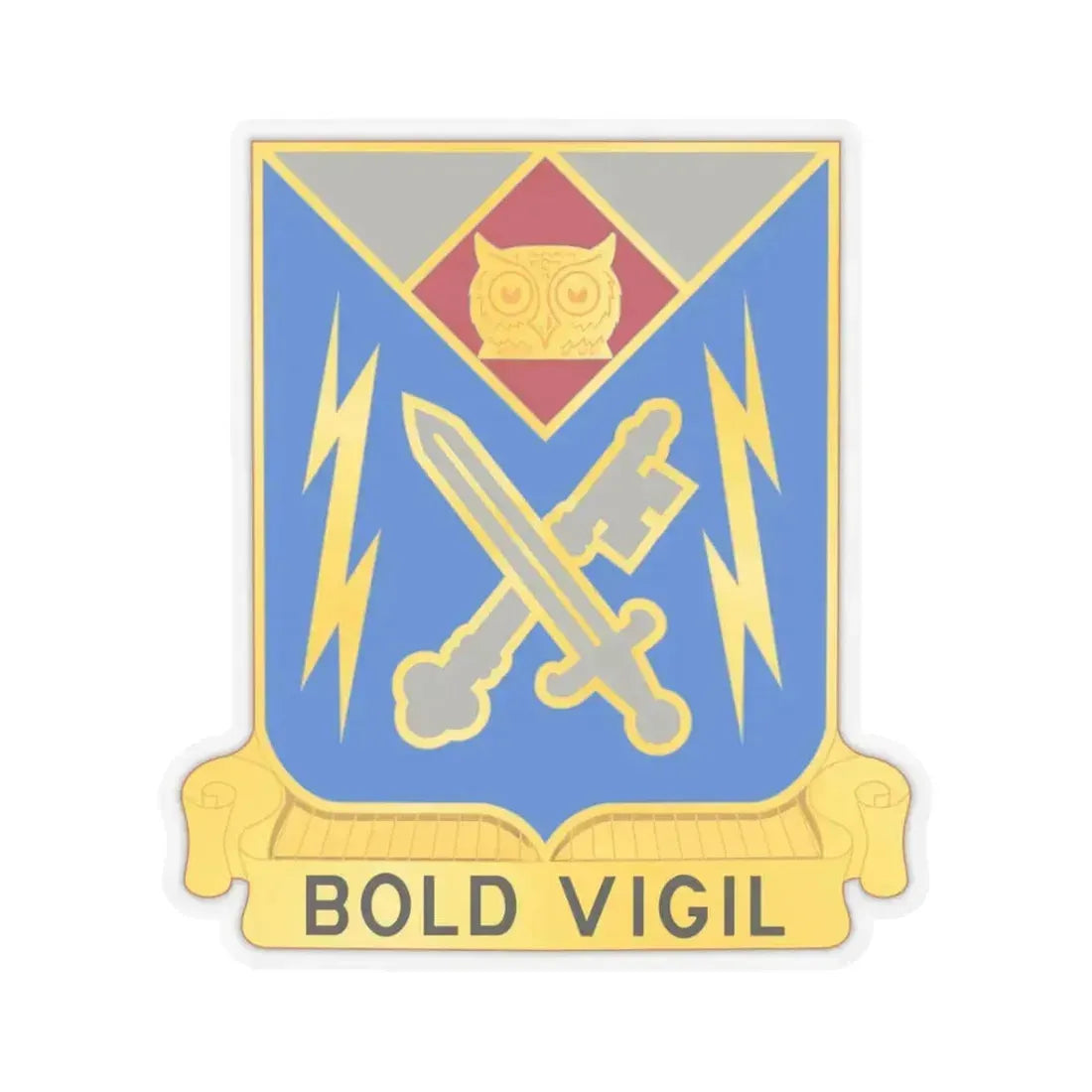 105 Military Intelligence Battalion (U.S. Army) STICKER Vinyl Kiss-Cut Decal 3 Inch Transparent - The Sticker Space