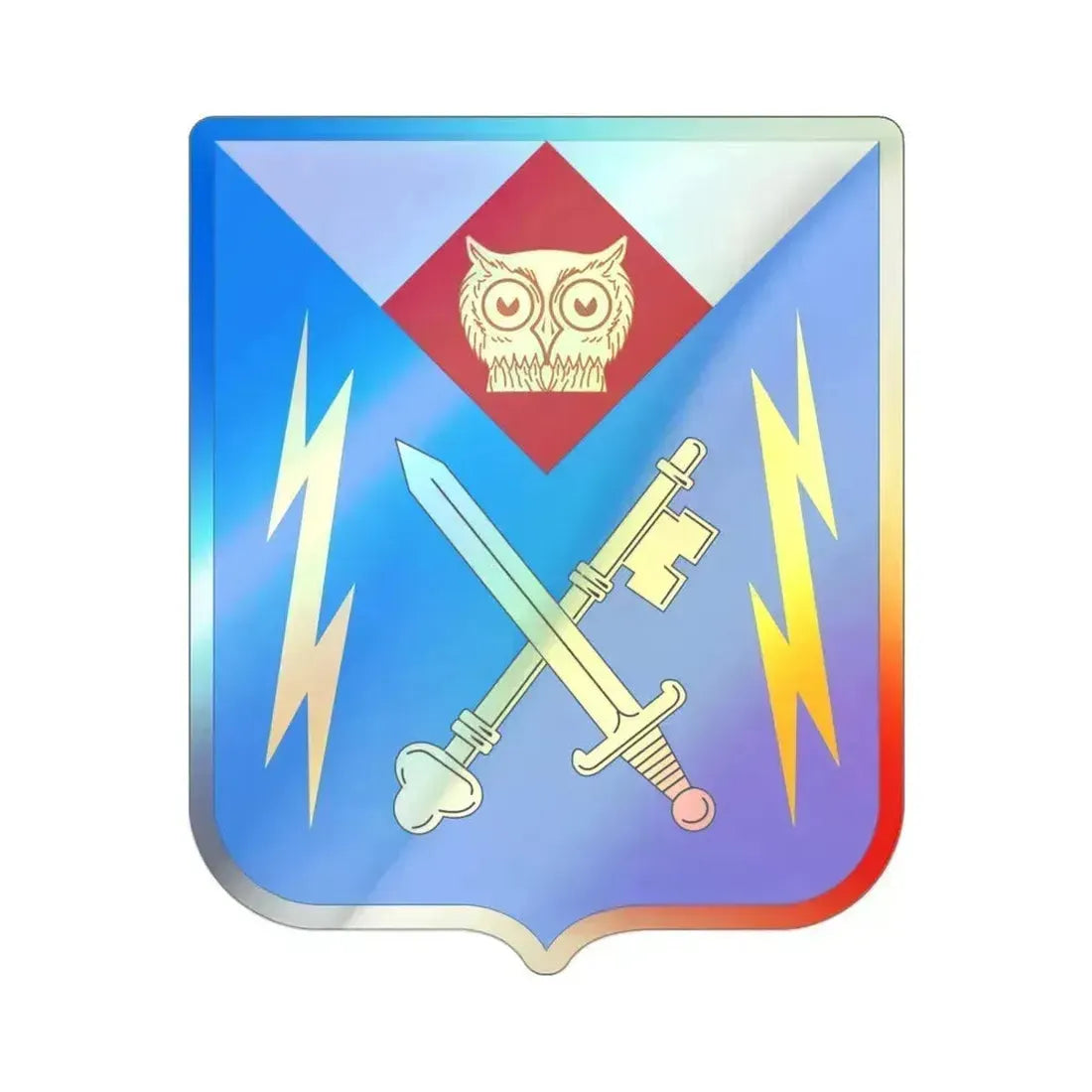 105 Military Intelligence Battalion v2 (U.S. Army) Holographic STICKER Die-Cut Vinyl Decal 3 Inch Holographic - The Sticker Space