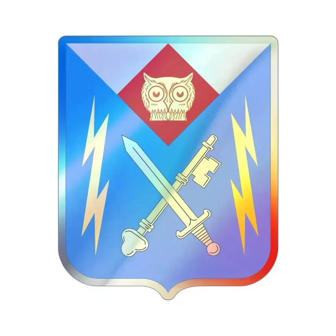 105 Military Intelligence Battalion v2 (U.S. Army) Holographic STICKER Die-Cut Vinyl Decal 3 Inch Holographic - The Sticker Space