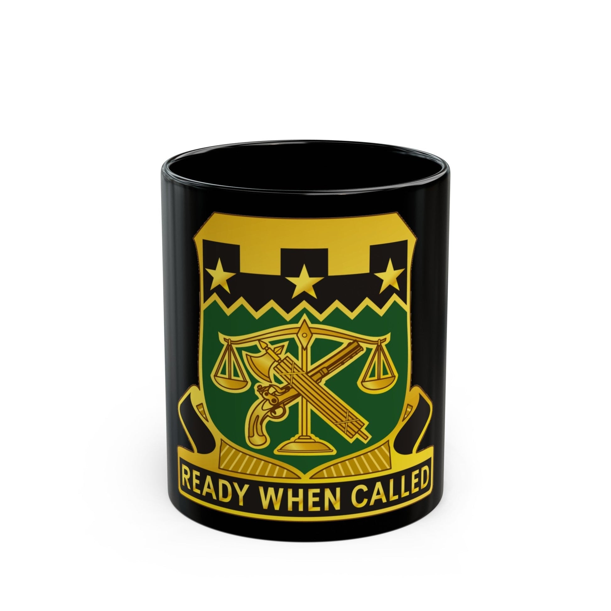 105 Military Police Battalion (U.S. Army) Black Coffee Mug-11oz-The Sticker Space