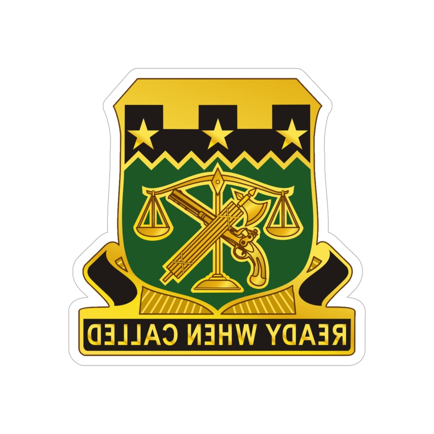 105 Military Police Battalion (U.S. Army) REVERSE PRINT Transparent STICKER-6 Inch-The Sticker Space