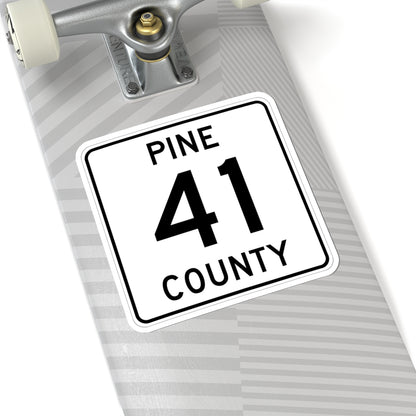 Pine County Route 41 MN (Minnesota) (Road Sign) STICKER Vinyl Kiss-Cut Decal