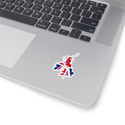 Flag map of the United Kingdom 1801-1922 (United Kingdom) STICKER Vinyl Kiss-Cut Decal