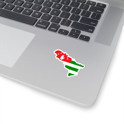 Flag-map of the Republic of Abkhazia STICKER Vinyl Kiss-Cut Decal