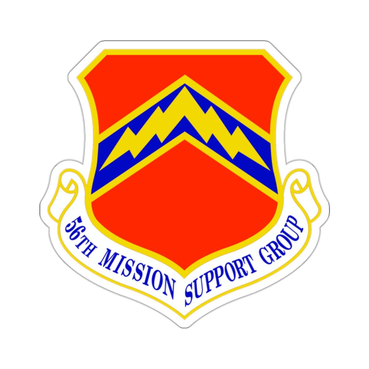 56th Mission Support Group (U.S. Air Force) STICKER Vinyl Kiss-Cut Decal-2 Inch-White-The Sticker Space