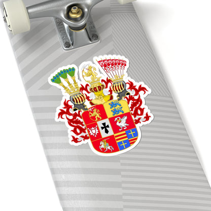 Armoiries de Jean-Adolphe de Holstein-Gottorp 1575-1616 (Denmark) (Coat of Arms) STICKER Vinyl Kiss-Cut Decal