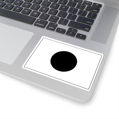 Flag of Japan monocrome (Japan) STICKER Vinyl Kiss-Cut Decal