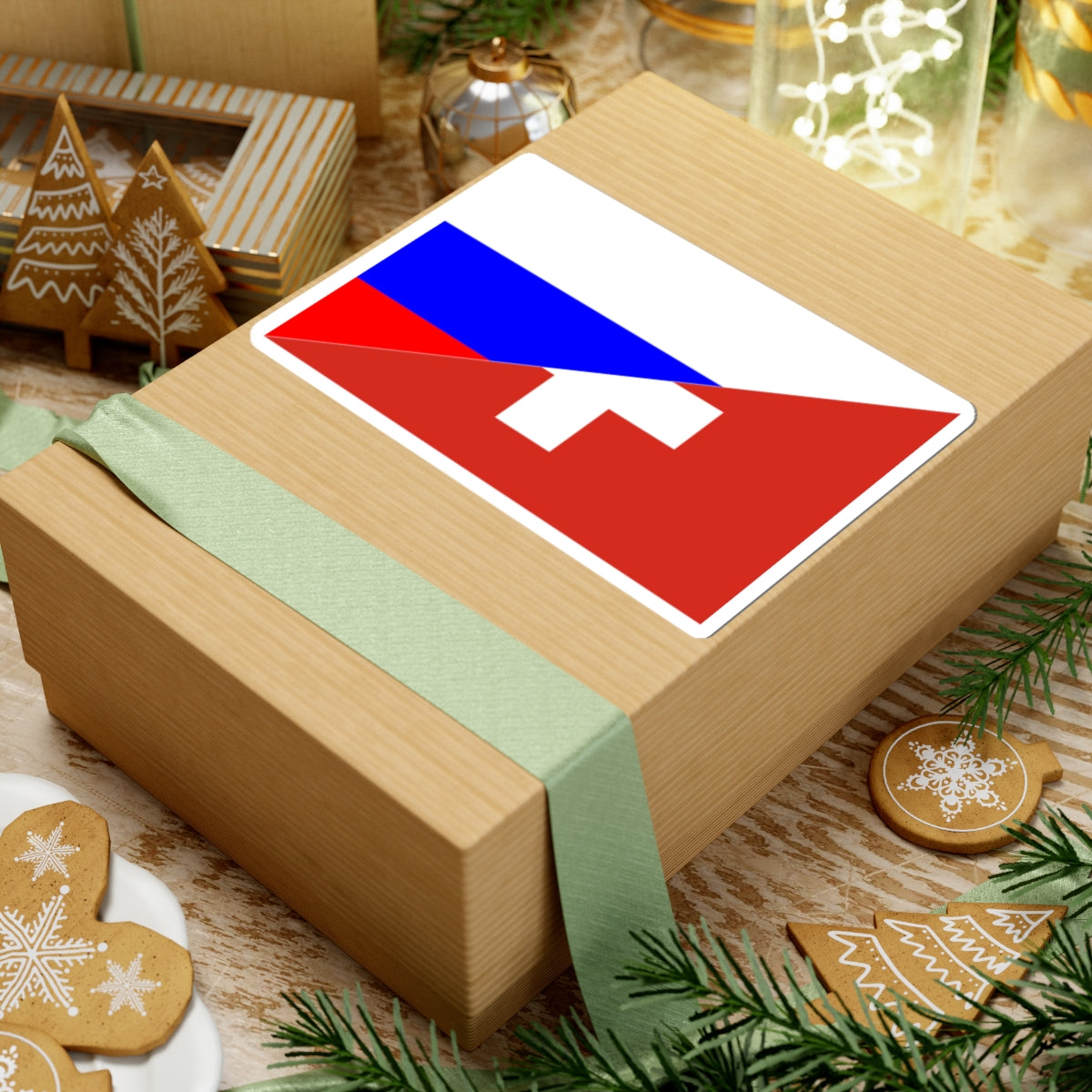 Flag of Switzerland and Russia (Russia) STICKER Vinyl Kiss-Cut Decal