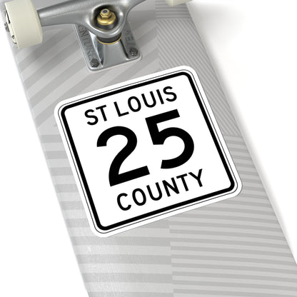 St Louis County Route 25 MN (Minnesota) (Road Sign) STICKER Vinyl Kiss-Cut Decal
