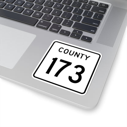 County 173 square (Minnesota) (Road Sign) STICKER Vinyl Kiss-Cut Decal