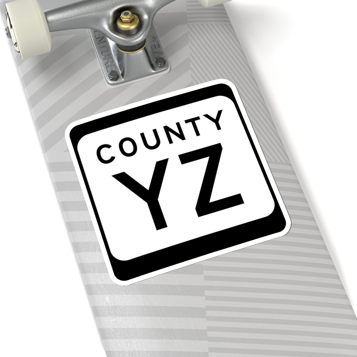 WIS County YZ (Wisconsin) (Road Sign) STICKER Vinyl Kiss-Cut Decal