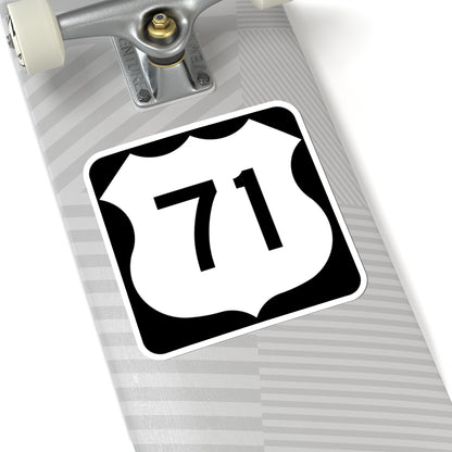 US 71 MN 1961 (Minnesota) (Road Sign) STICKER Vinyl Kiss-Cut Decal