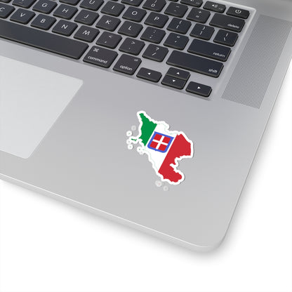Flag map of Central Italy (Italy) STICKER Vinyl Kiss-Cut Decal