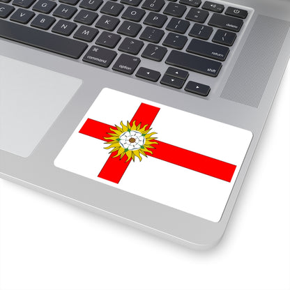 Flag of Yorkshire Flag Institute (England) STICKER Vinyl Kiss-Cut Decal