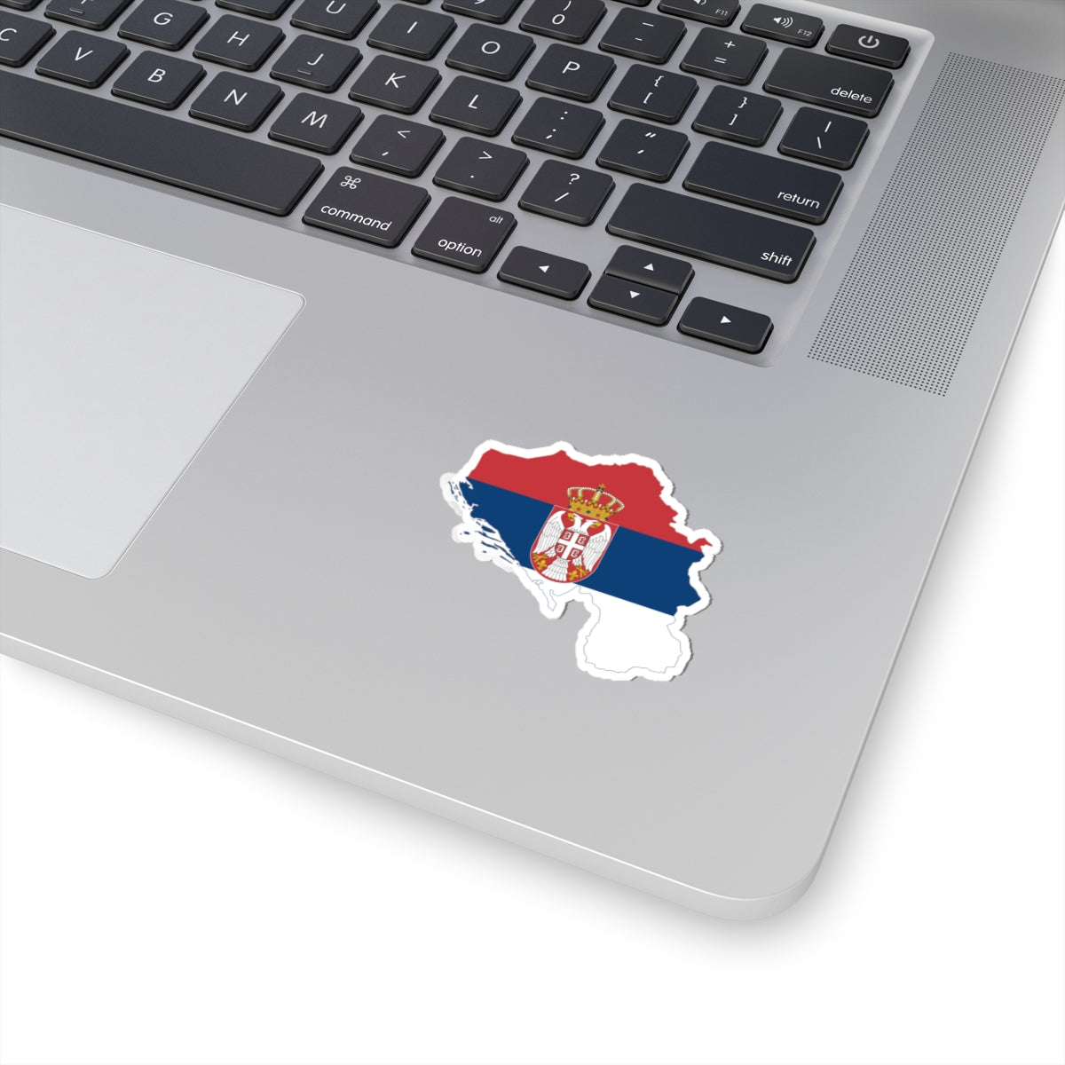 Flag-map of Greater Serbia (Serbia) STICKER Vinyl Kiss-Cut Decal
