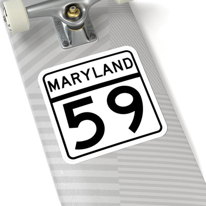 MD Route 59 (Maryland) (Road Sign) STICKER Vinyl Kiss-Cut Decal