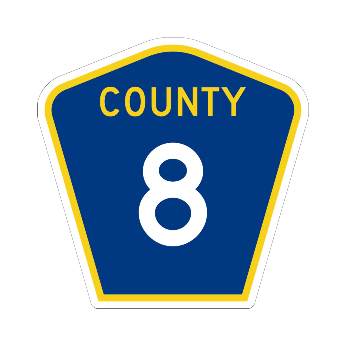 County 8 MN (Minnesota) (Road Sign) STICKER Vinyl Kiss-Cut Decal