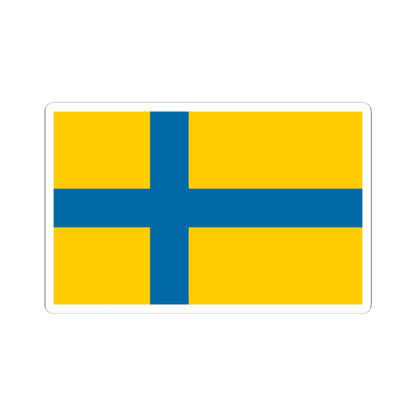 Unofficial flag of Ostergotland (Sweden) STICKER Vinyl Kiss-Cut Decal