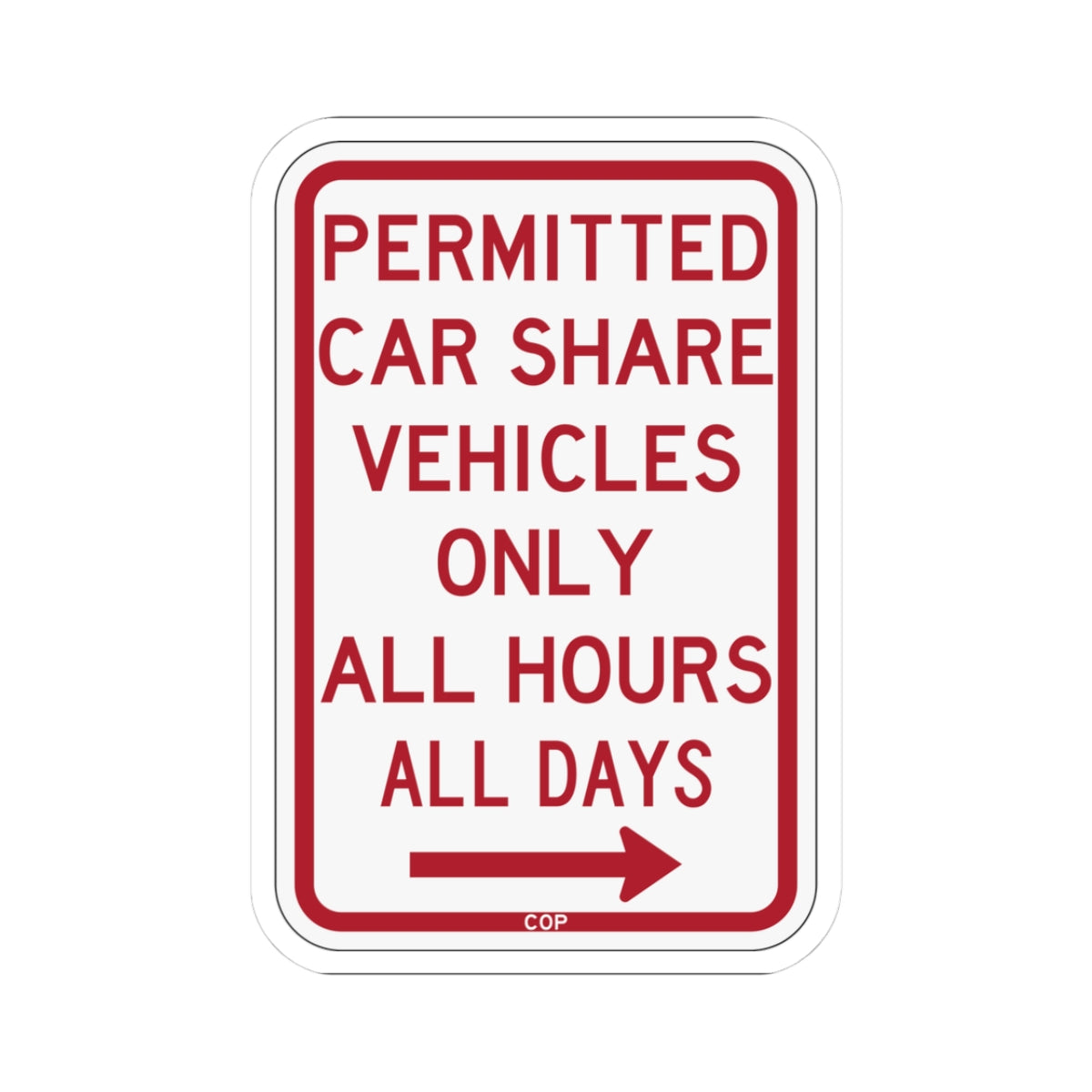 PBOT Road sign P4500R (Oregon) (Road Sign) STICKER Vinyl Kiss-Cut Decal