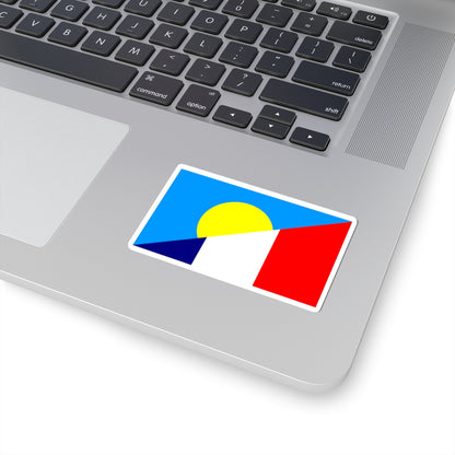 Flag of France and Palau (France) STICKER Vinyl Kiss-Cut Decal