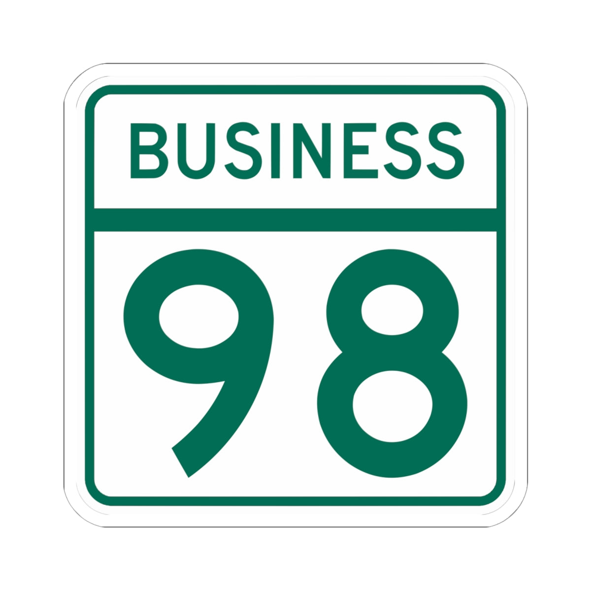 MD Route 98 Business (Maryland) (Road Sign) STICKER Vinyl Kiss-Cut Decal