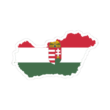 Flag-map of Hungary 1920-1921 (Hungary) STICKER Vinyl Kiss-Cut Decal