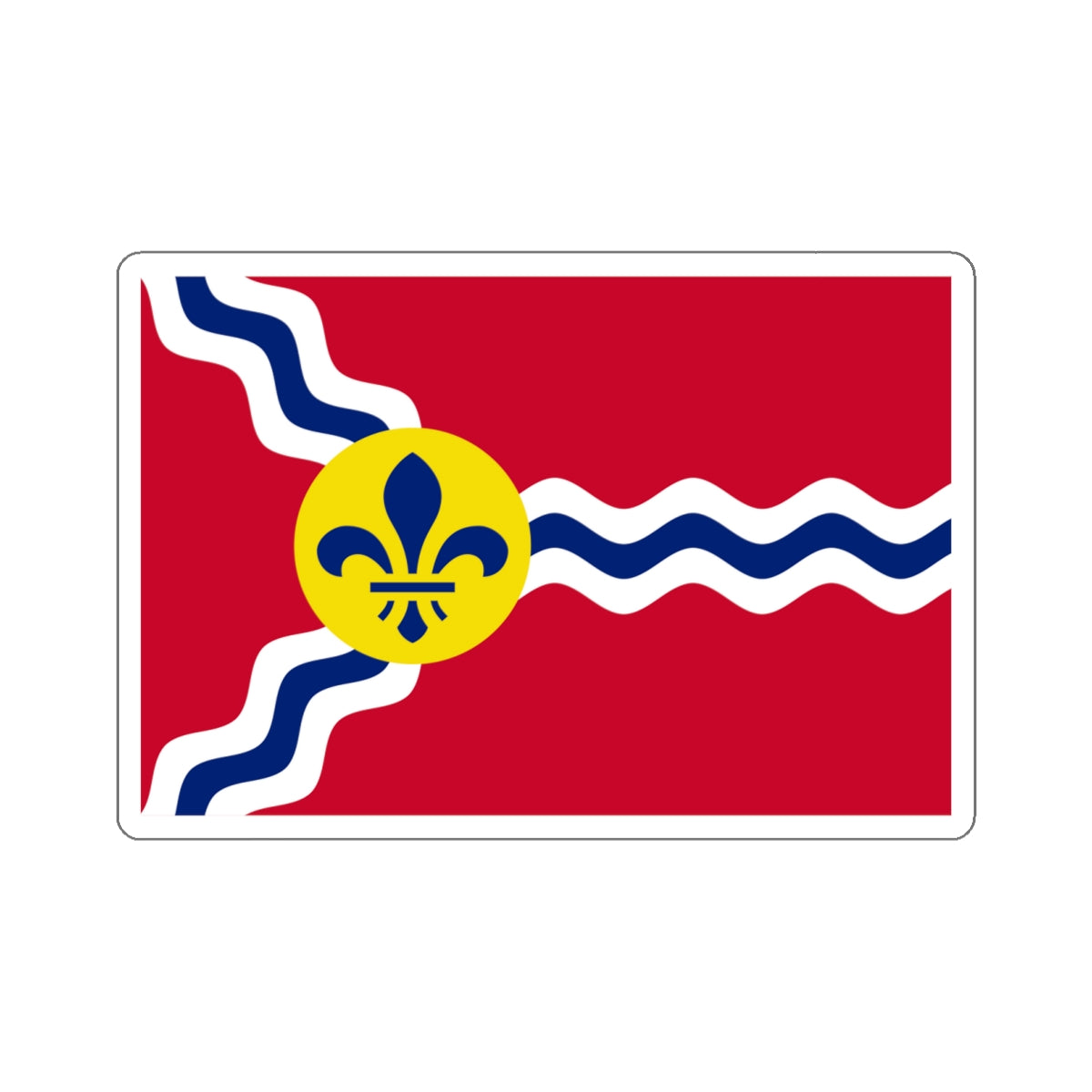 Flag of St. Louis, Missouri - STICKER Vinyl Kiss-Cut Decal