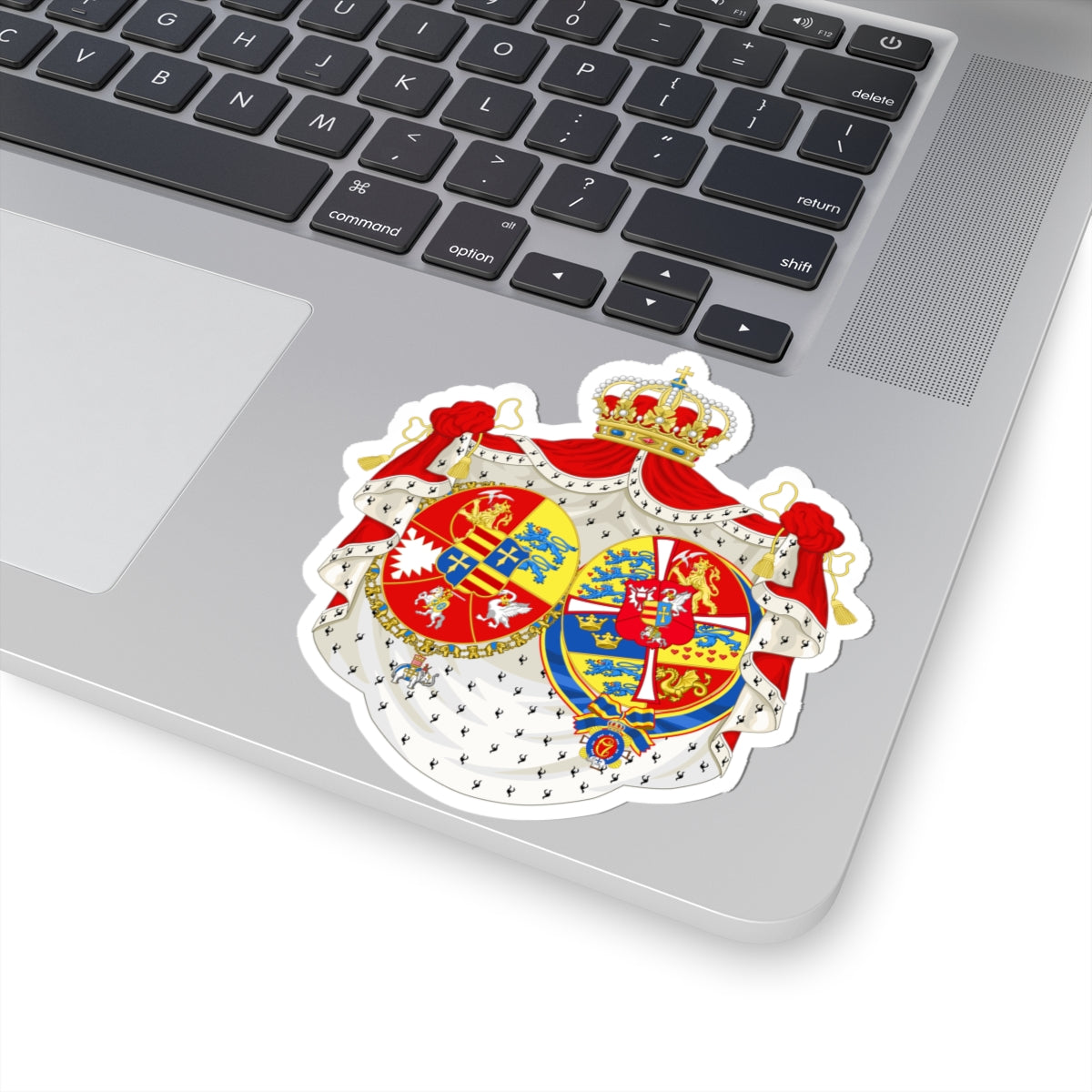 Armoiries Louise Augusta de Danemark (Denmark) (Coat of Arms) STICKER Vinyl Kiss-Cut Decal