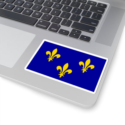 Cultural flag of Ile-de-France (France) STICKER Vinyl Kiss-Cut Decal