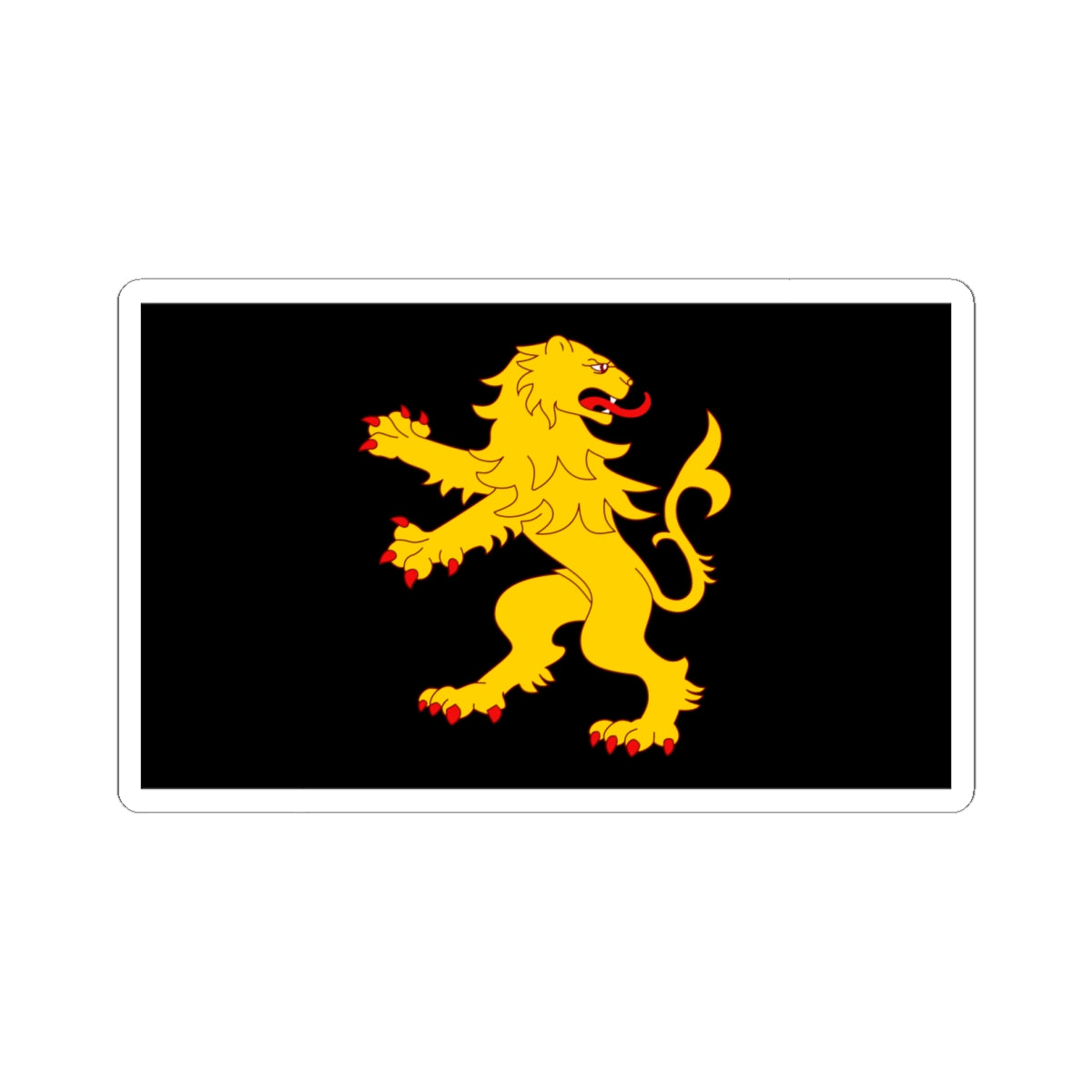 Flag of Cardiganshire proposal (United Kingdom) STICKER Vinyl Kiss-Cut Decal
