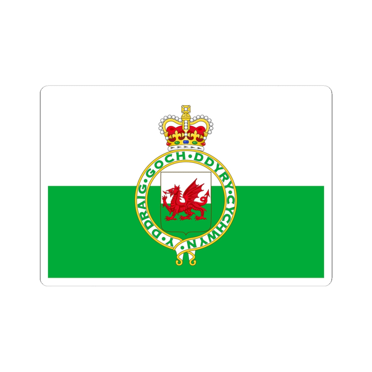 Flag of Wales 1953-1959 3-2 (United Kingdom) STICKER Vinyl Kiss-Cut Decal