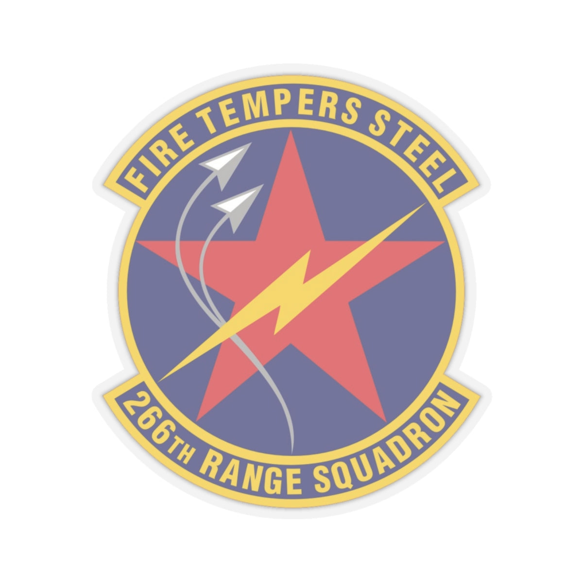 266th Range Squadron (U.S. Air Force) STICKER Vinyl Kiss-Cut Decal-6 Inch-Transparent-The Sticker Space