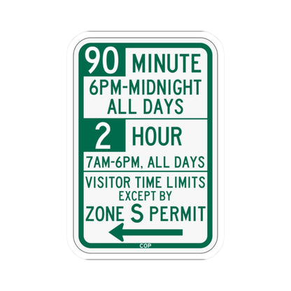 PBOT Road sign P4437R (Oregon) (Road Sign) STICKER Vinyl Kiss-Cut Decal
