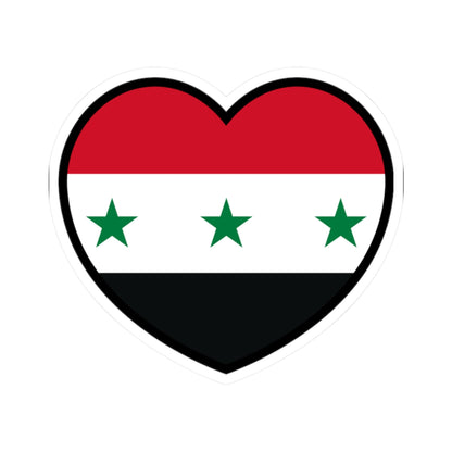 Iraq 1963-1991 and Syria 1963-1972 flag heart (Iraq) STICKER Vinyl Kiss-Cut Decal