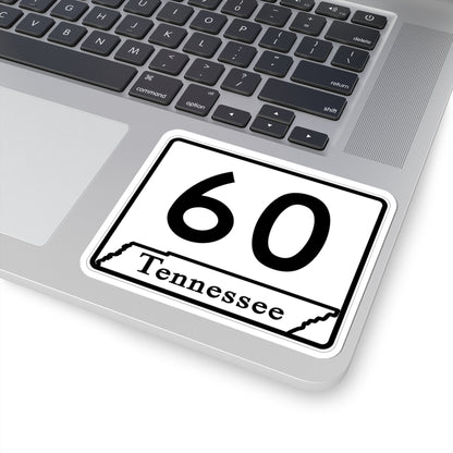 Tennessee 60 (Tennessee) (Road Sign) STICKER Vinyl Kiss-Cut Decal
