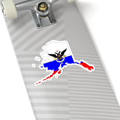 Flag-map of the Russian-American Company (Russia) STICKER Vinyl Kiss-Cut Decal