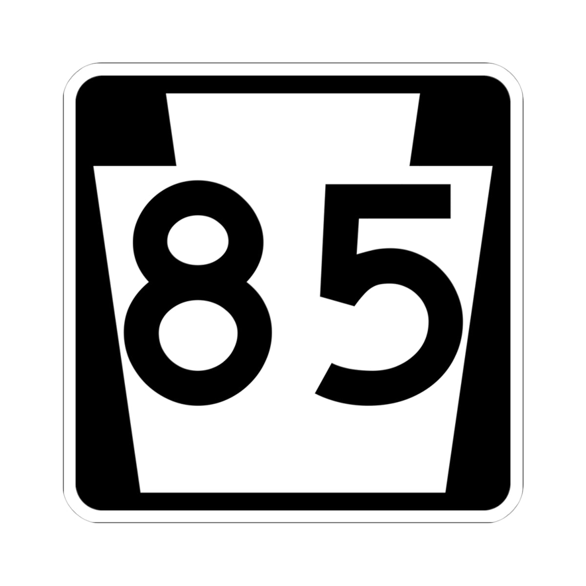 PA-85 (Pennsylvania) (Road Sign) STICKER Vinyl Kiss-Cut Decal