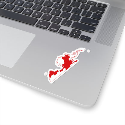 Flag map of Terra Australis Spain (Spain) STICKER Vinyl Kiss-Cut Decal