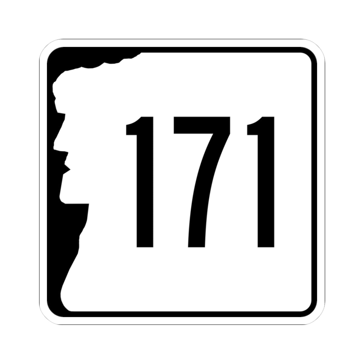 NH Route 171 (New Hampshire) (Road Sign) STICKER Vinyl Kiss-Cut Decal