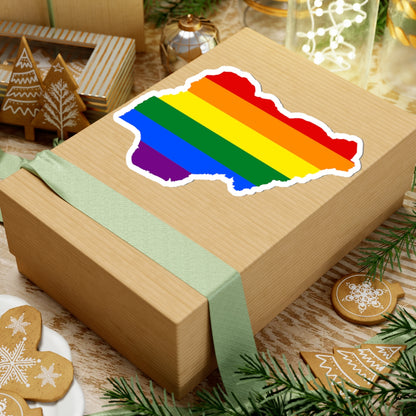 LGBT flag map of Nigeria (Niger) STICKER Vinyl Kiss-Cut Decal