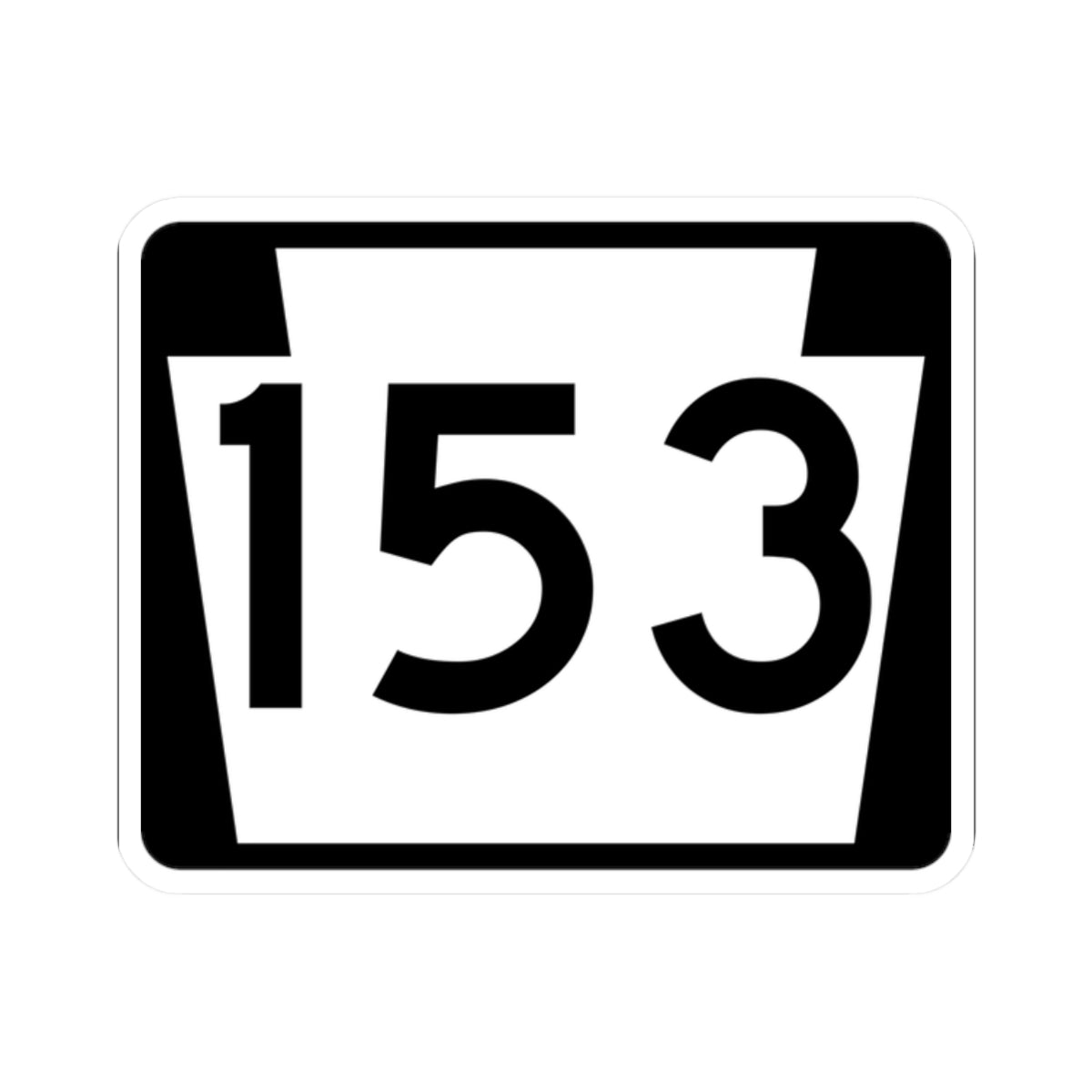 PA-153 (Pennsylvania) (Road Sign) STICKER Vinyl Kiss-Cut Decal