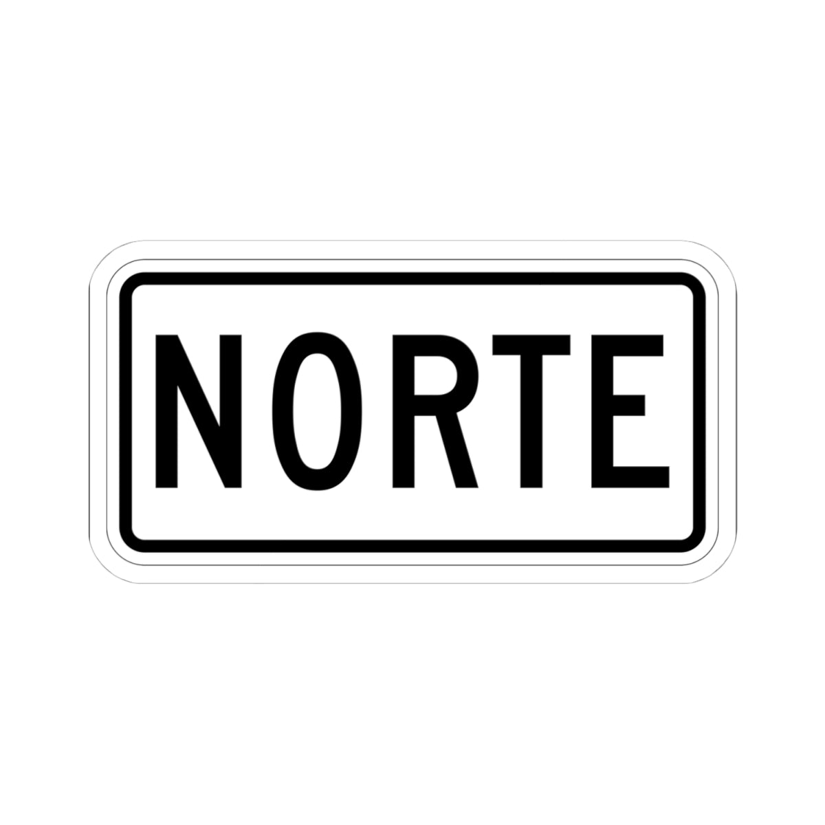 North plate small es (Puerto Rico) (Road Sign) STICKER Vinyl Kiss-Cut Decal