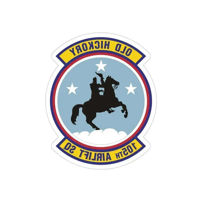 105th Airlift Squadron 2 (U.S. Air Force) REVERSE PRINT Transparent Die-Cut STICKER 6 Inch Die-Cut Transparent - The Sticker Space