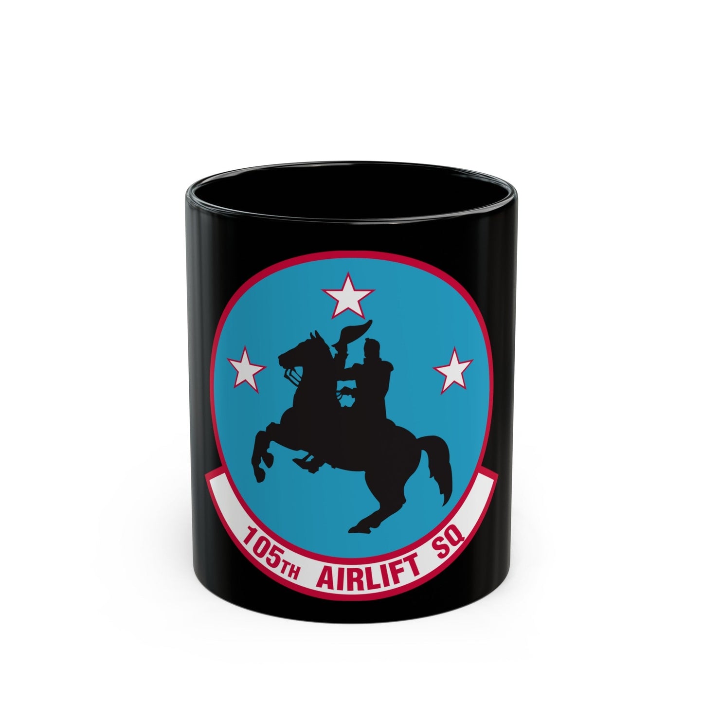 105th Airlift Squadron (U.S. Air Force) Black Coffee Mug-11oz-The Sticker Space