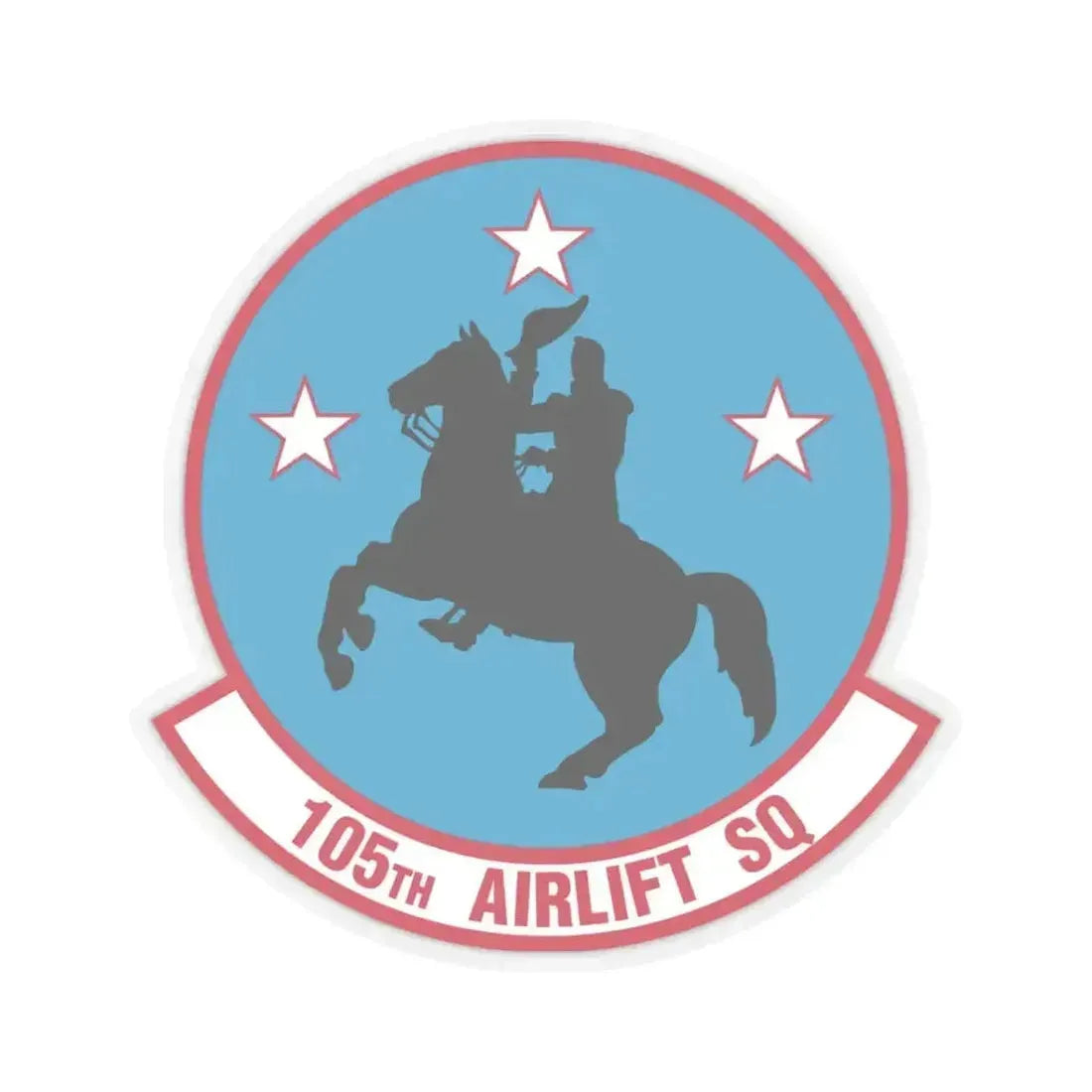 105th Airlift Squadron (U.S. Air Force) STICKER Vinyl Kiss-Cut Decal 3 Inch Transparent - The Sticker Space