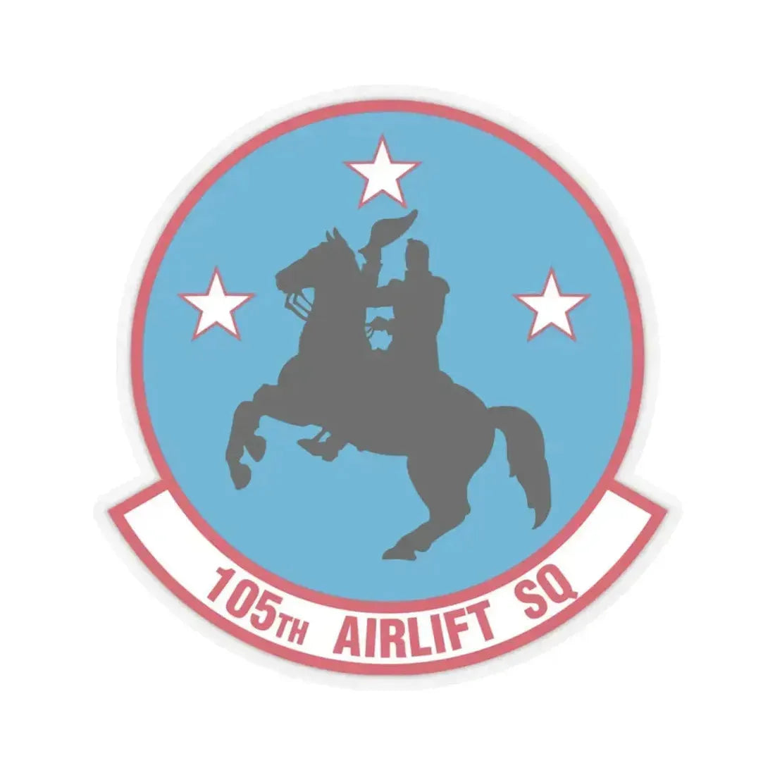 105th Airlift Squadron (U.S. Air Force) STICKER Vinyl Kiss-Cut Decal 6 Inch Transparent - The Sticker Space
