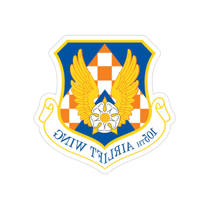 105th Airlift Wing (U.S. Air Force) REVERSE PRINT Transparent STICKER-6" × 6"-The Sticker Space