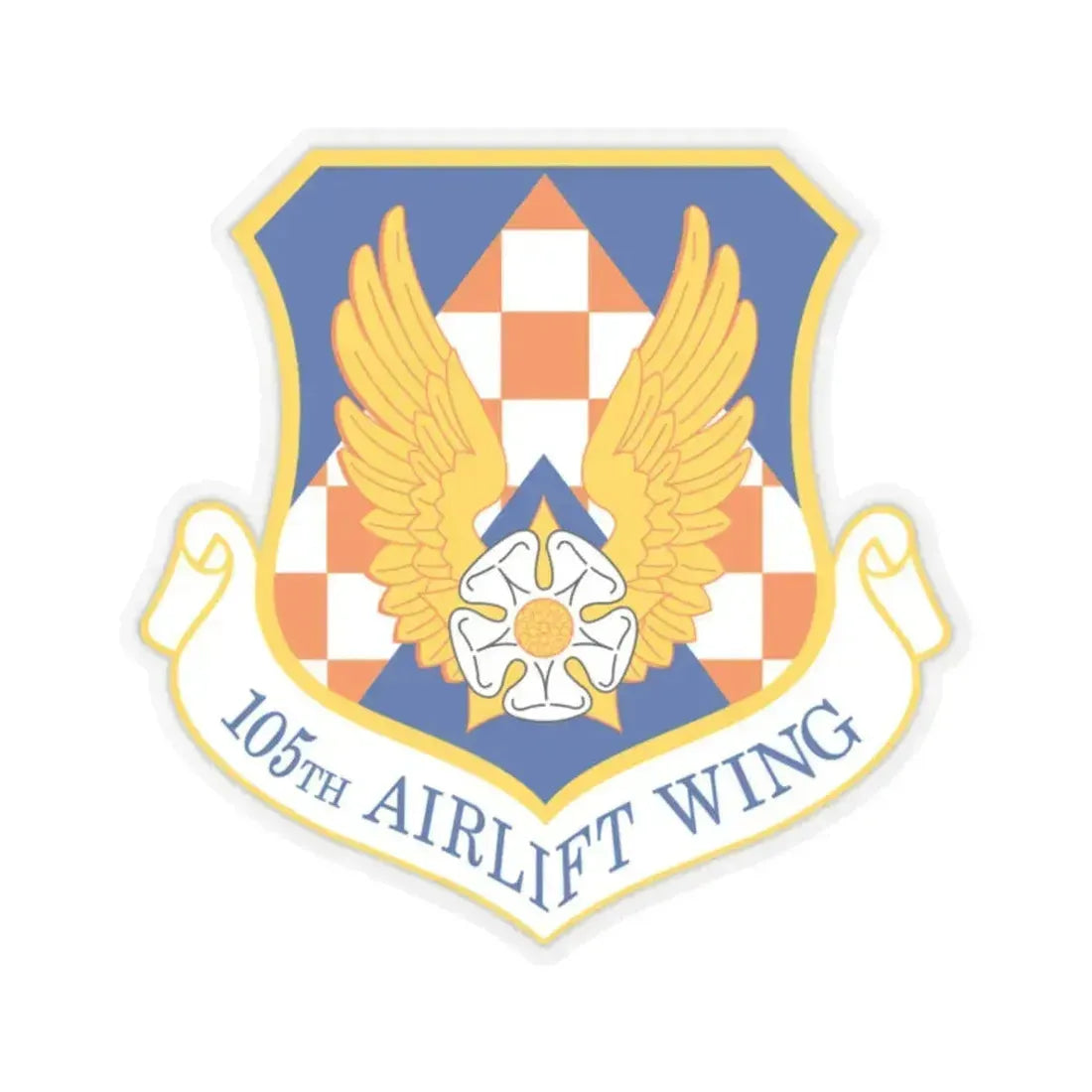 105th Airlift Wing (U.S. Air Force) STICKER Vinyl Kiss-Cut Decal 2 Inch Transparent - The Sticker Space